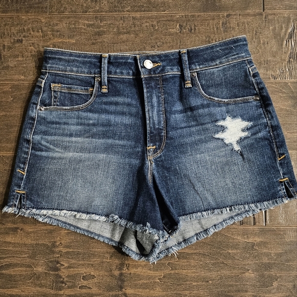Good American High Rise Jean Shorts sz 27 - Picture 2 of 5